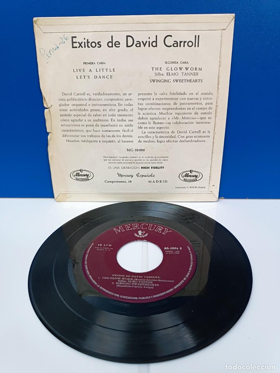 Discos de vinilo: EXITOS DE DAVID CARROLL - LIVE A LITTLE LETS DANCE - SINGLE DISCO DE VINILO - Foto 2