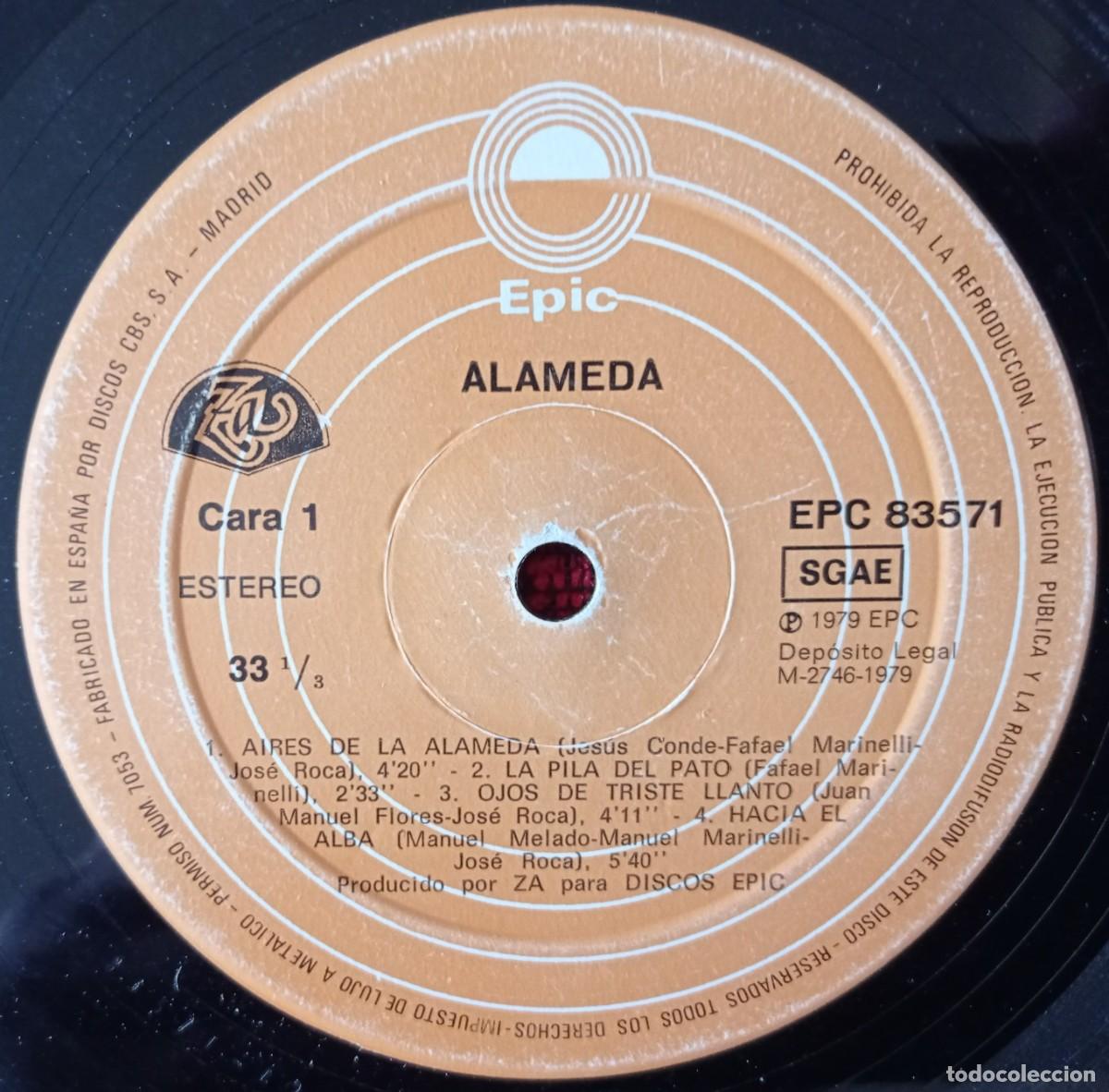 Discos de vinilo: ALAMEDA ** VINILO LP ORIGINAL 1979 - Foto 3