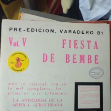 Discos de vinilo: LP VOLUMEN V FIESTA DE DEMBE SÓLO 1000 EJEMPLARES 1981 CUBA