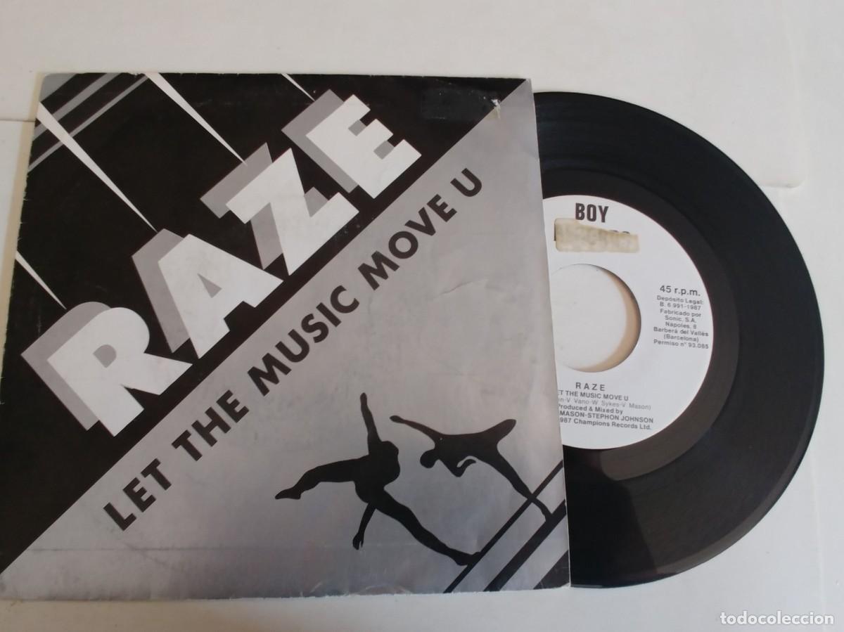 Discos de vinilo: RAZE-SINGLE LET THE MUSIC MOVE U - Foto 1
