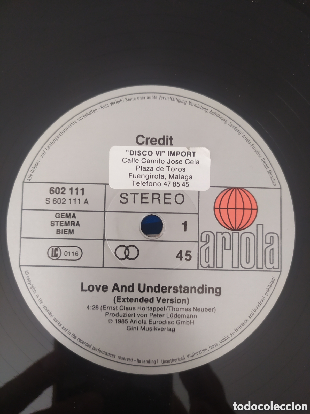 Discos de vinilo: Maxi single Credit.&nbsp;Love And Understanding - Foto 3
