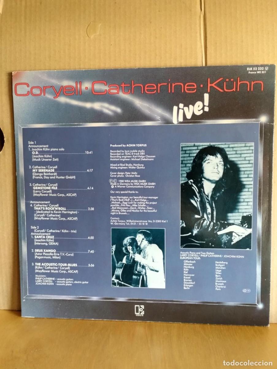 Discos de vinilo: CORYELL - CATHERINE- K&Uuml;HN ---- LIVE - Foto 2