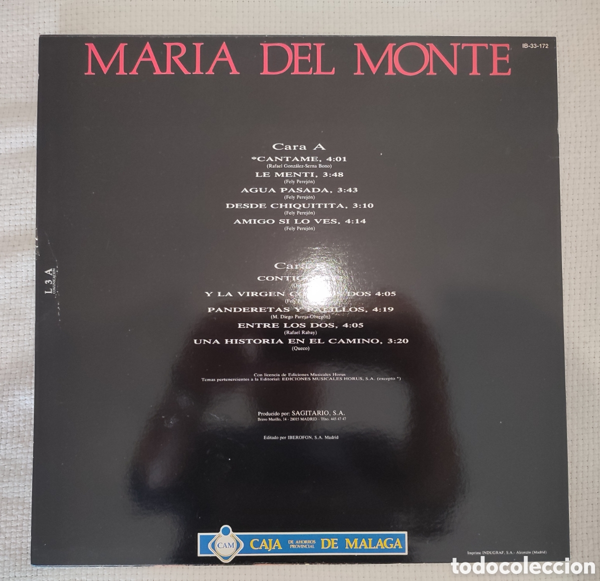 Discos de vinilo: Mar&iacute;a del Monte Mar&iacute;a del Monte - Foto 2