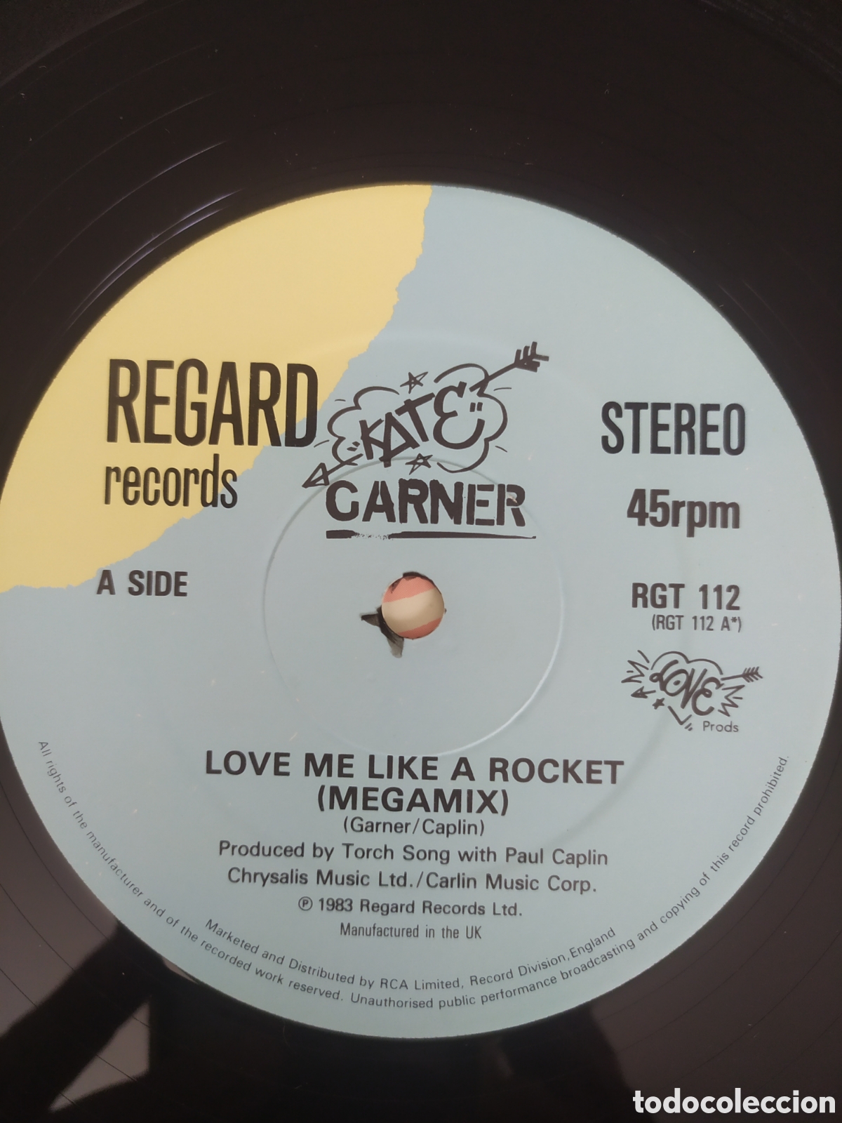 Discos de vinilo: Maxi single Kate Garner.&nbsp;Love Me Like A Rocket - Foto 3