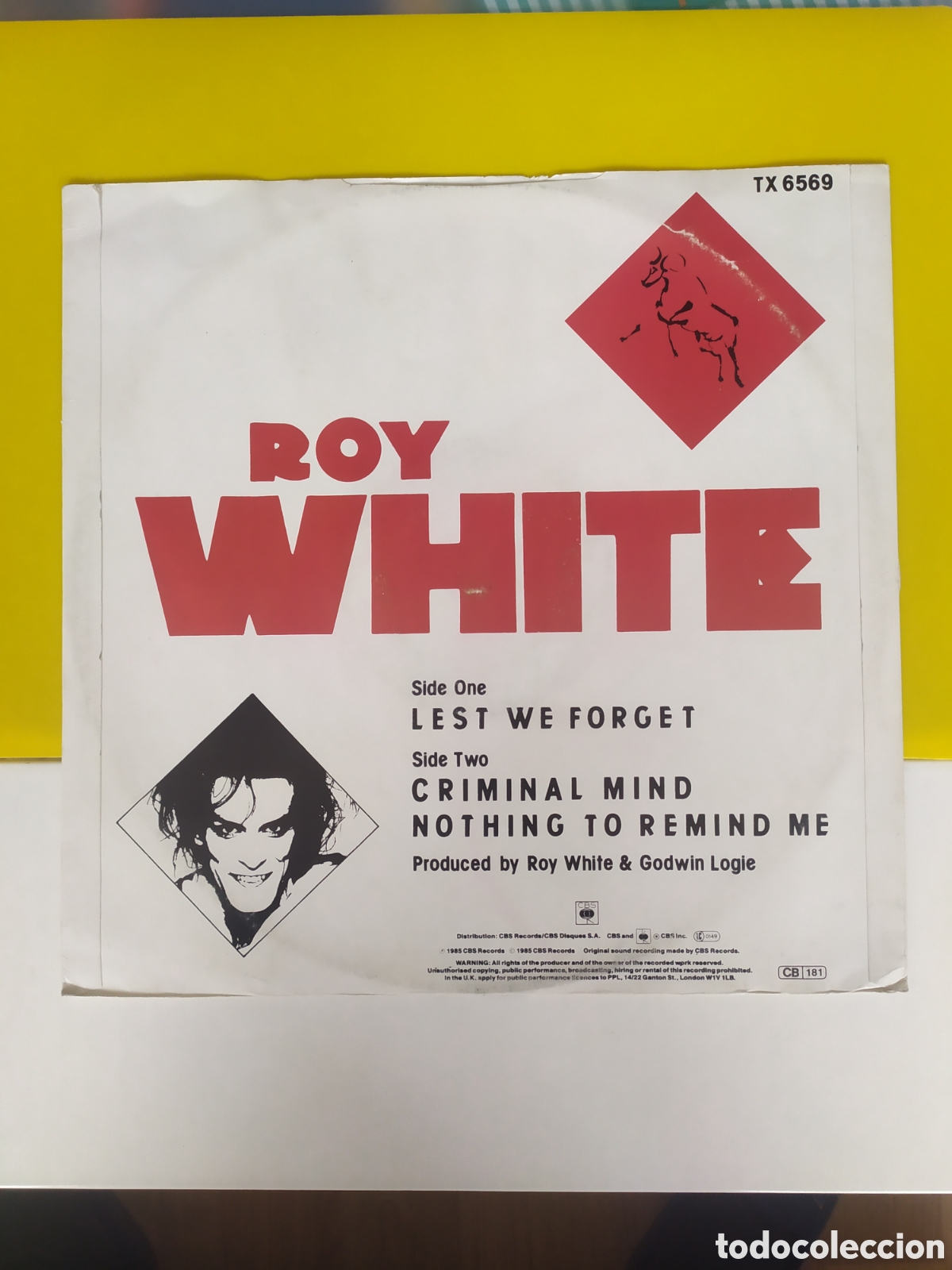 Discos de vinilo: Maxi single Roy White. Lest We Forget - Foto 2