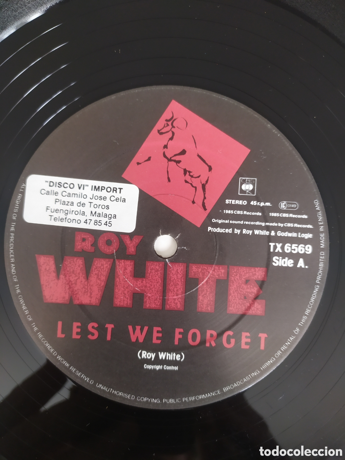 Discos de vinilo: Maxi single Roy White. Lest We Forget - Foto 3