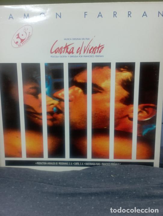 Discos de vinilo: ONTRA EL VIENTO BSO OST Ramon Farran LP 1990 - Foto 1