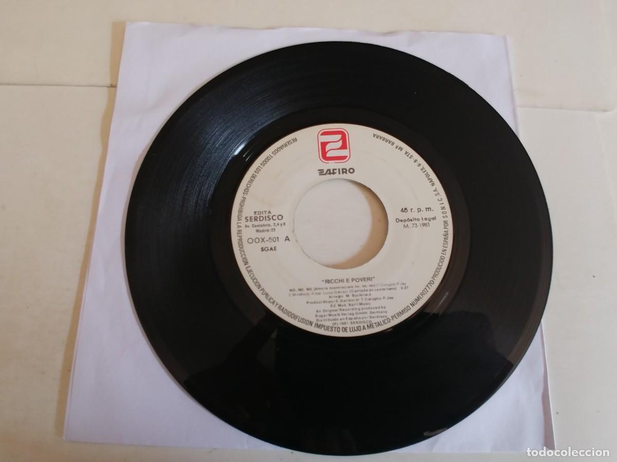 Disques de vinyle: RICCHIE & POVERI-SINGLE NO NO NO-SIN FUNDA