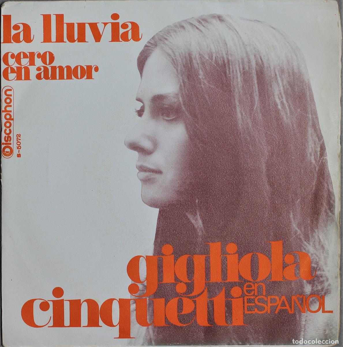 Disques de vinyle: GIGLIOLA CINQUETTI//LA LLUVIA//1969//SINGLE//DISCOPHON