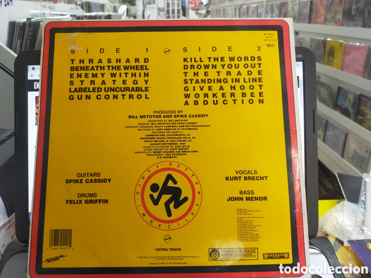 Discos de vinilo: D.r.i. LP trash zone holanda 1989 - Foto 2