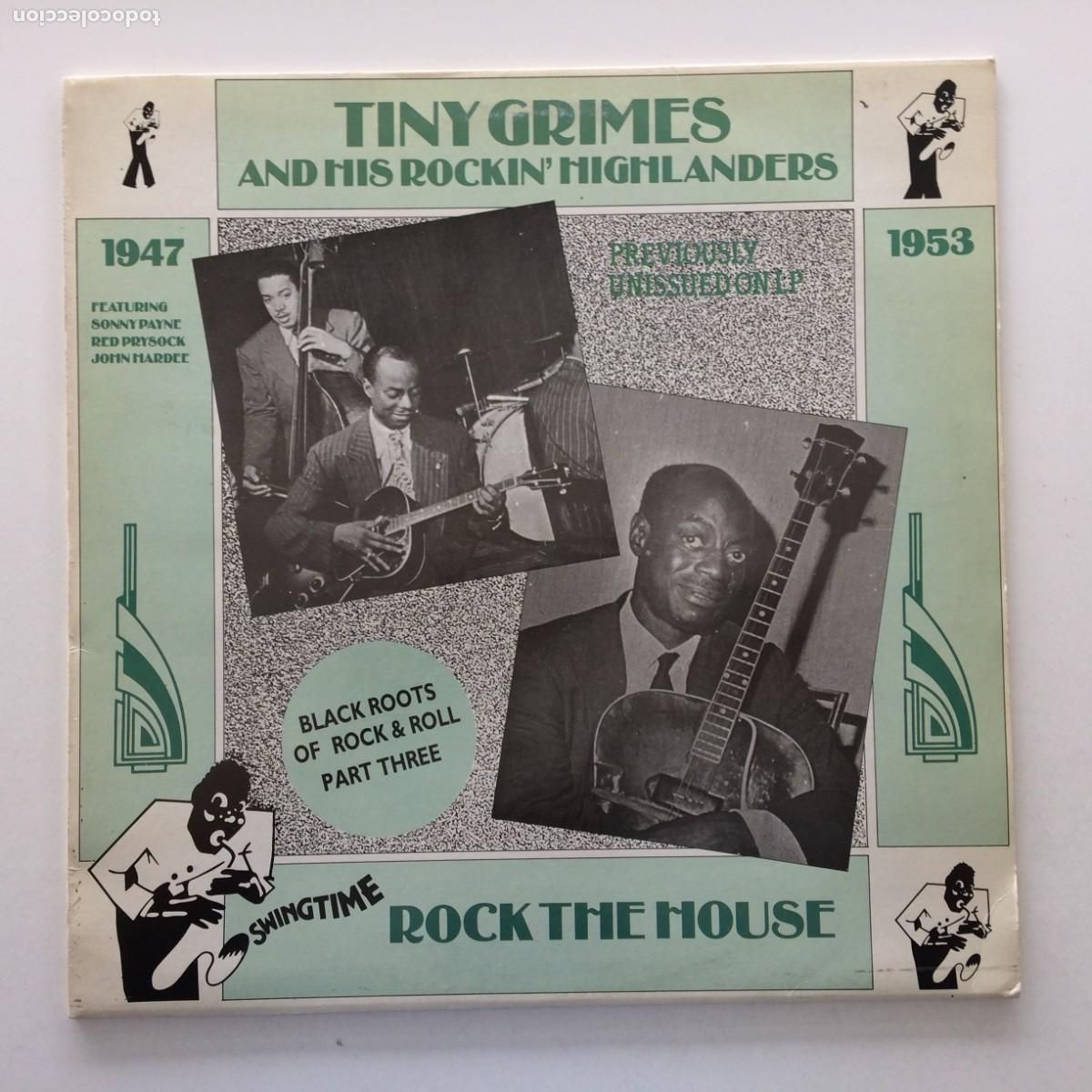 Disques de vinyle: Tiny Grimes And His Rockin' Highlanders &lrm;&ndash; Rock The House , Italy 1987 Swingtime