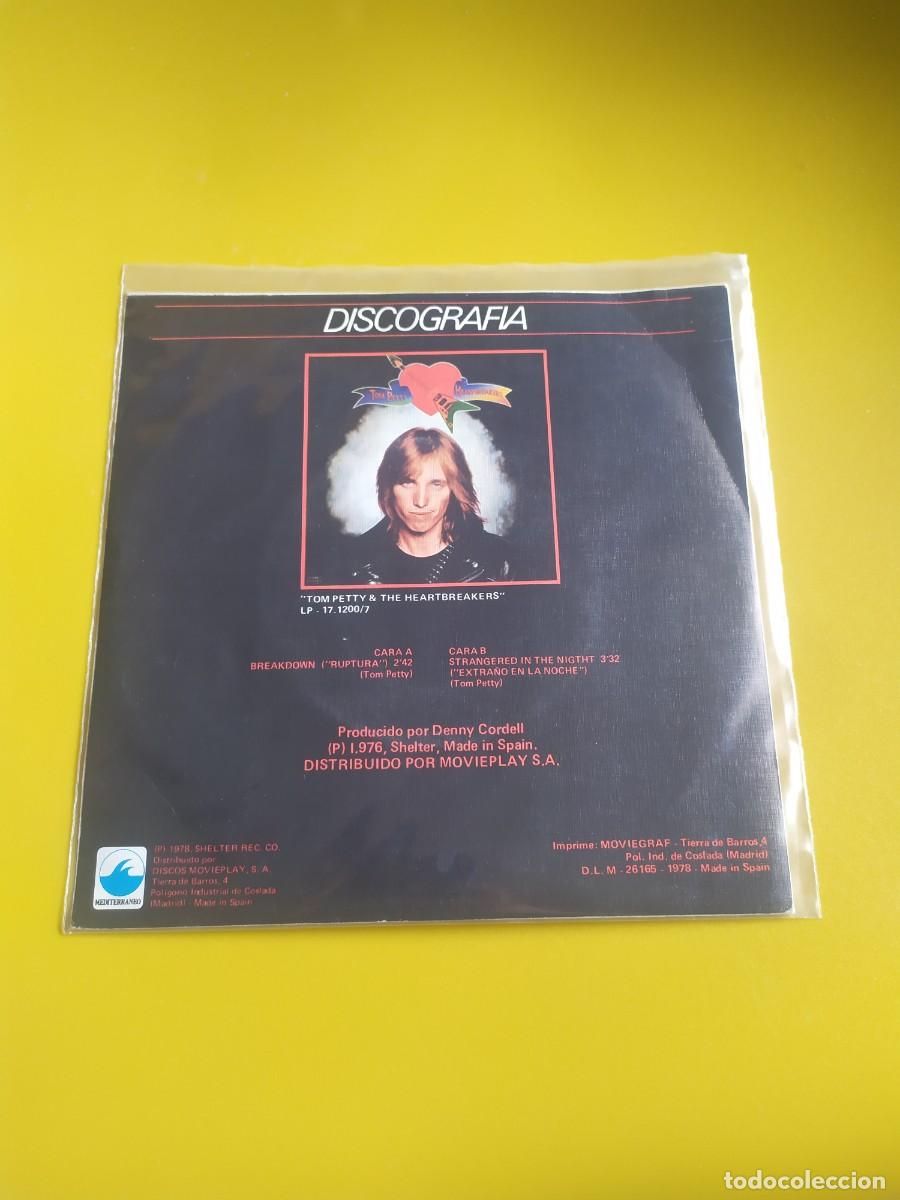 Discos de vinilo: Tom Petty & The Heartbreakers - Breakdown / Steangered in the Night 1978 - Foto 2
