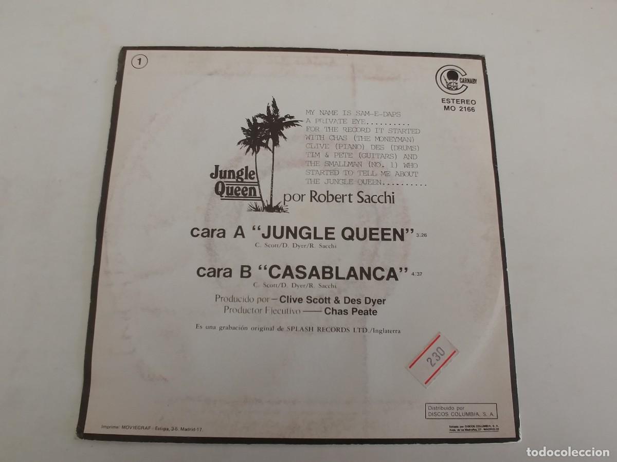 Discos de vinilo: ROBERT SACCHI-SINGLE JUNGLE QUEEN - Foto 2