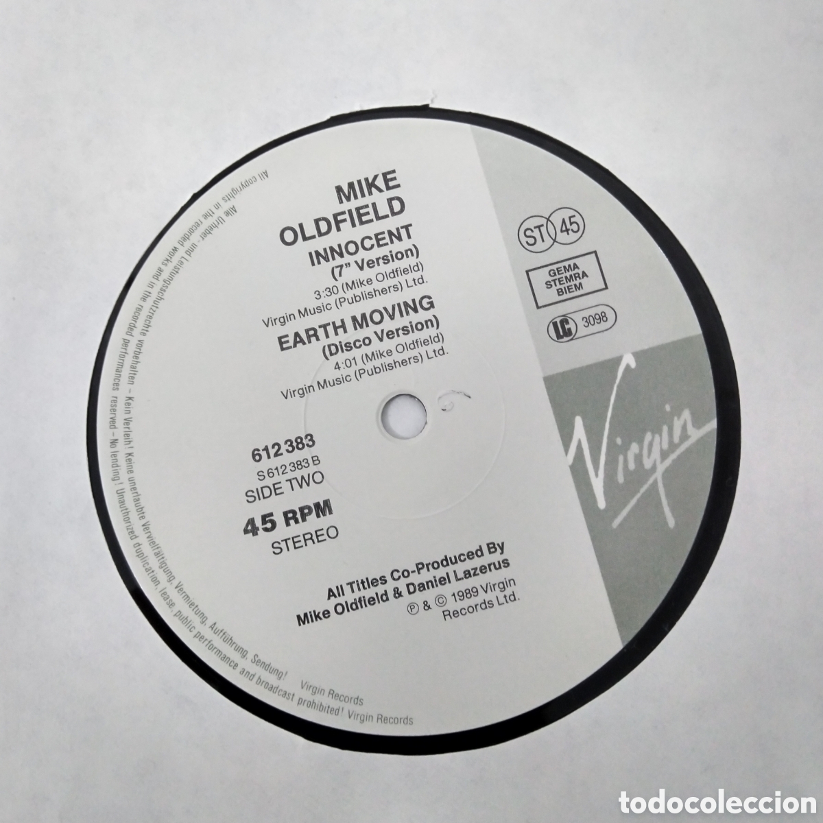 Discos de vinilo: MIKE OLDFIELD - INNOCENT - 1989 - MAXI SINGLE - MAXI - Foto 4
