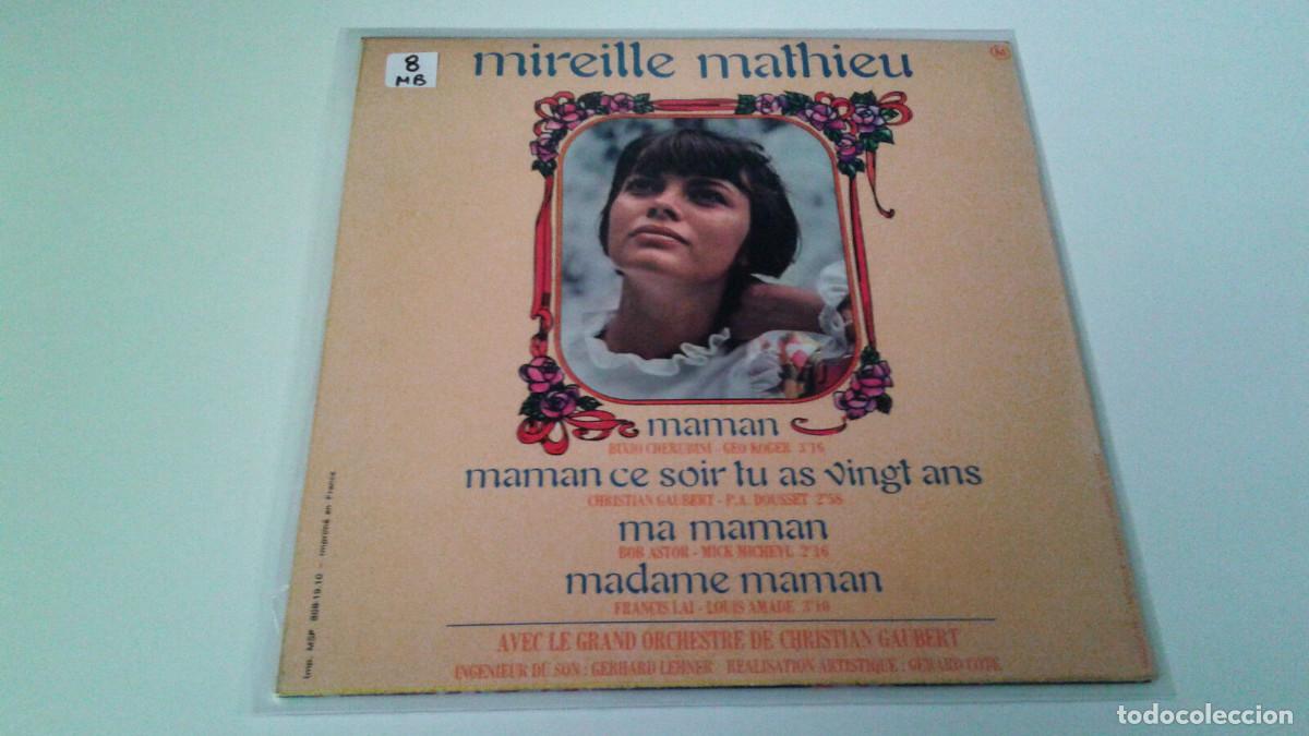 Discos de vinilo: MIREILLE MATHIEU &rdquo;MA MAMAN&rdquo; EP 7&rdquo; SINGLE VG/VG MBE/MBE - Foto 2
