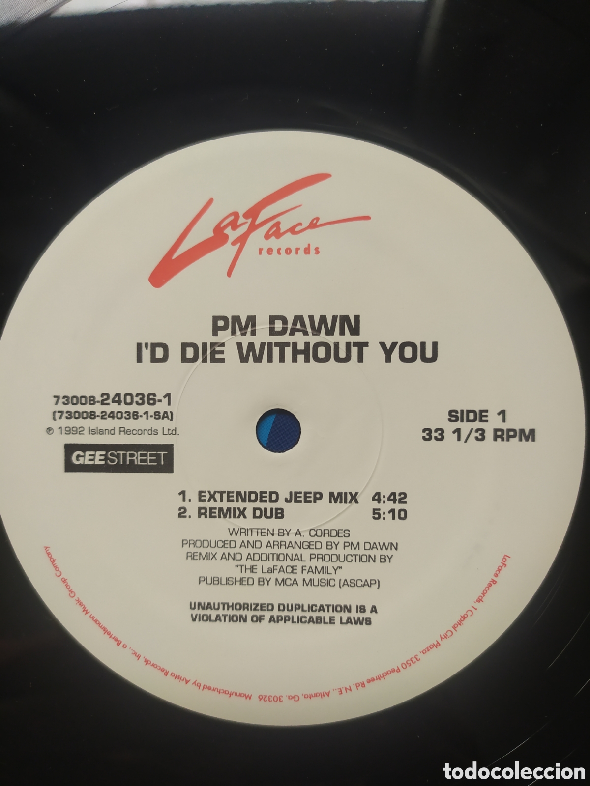 Discos de vinilo: Maxi single PM Dawn.&nbsp;Id Die Without You - Foto 3