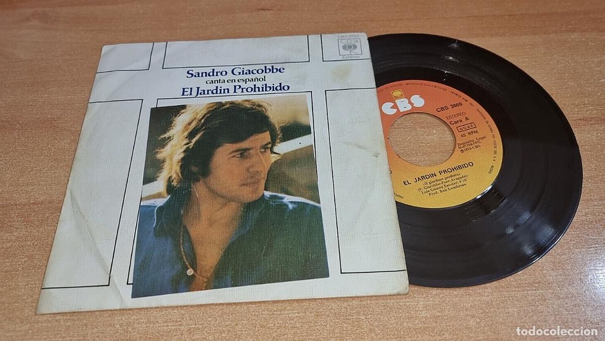 Disques de vinyle: SANDRO GIACOBBE El jardin prohibido CANTADO EN ESPA&Ntilde;OL 7&rdquo; SINGLE VINILO 45 RPM 1976 ESPA&Ntilde;A 2 TEMAS