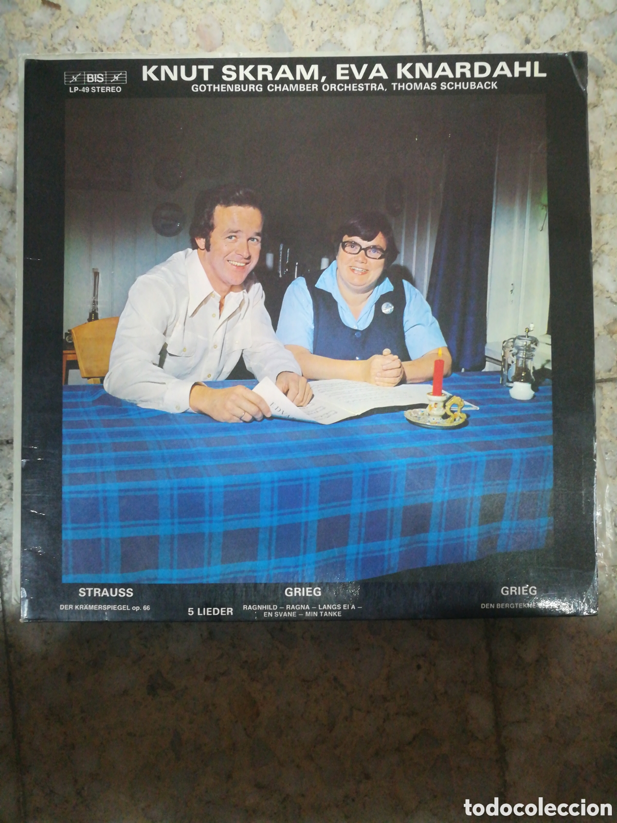 Discos de vinil: KNUT SKRAM, EVA KNARDAHL. THOMAS SCHUBACK. STRAUSS, GRIEG. BIS 1976