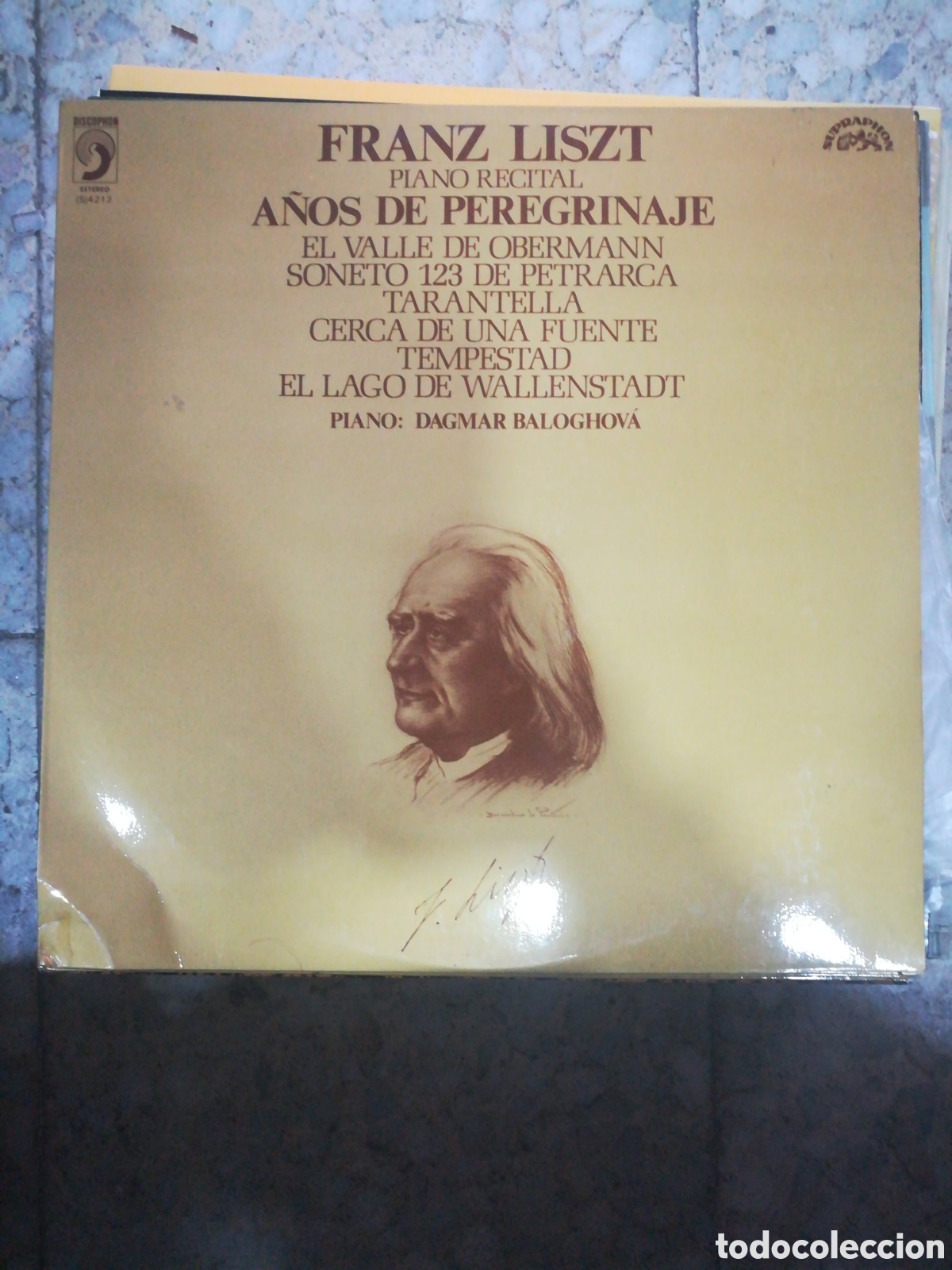 Discos de vinil: LISZT A&Ntilde;OS DE PEREGRINAJE EL VALLE DE OBERMANN PETRARCA TARANTELA DAGMAR BALOGHOVA SUPRAPHON 1974
