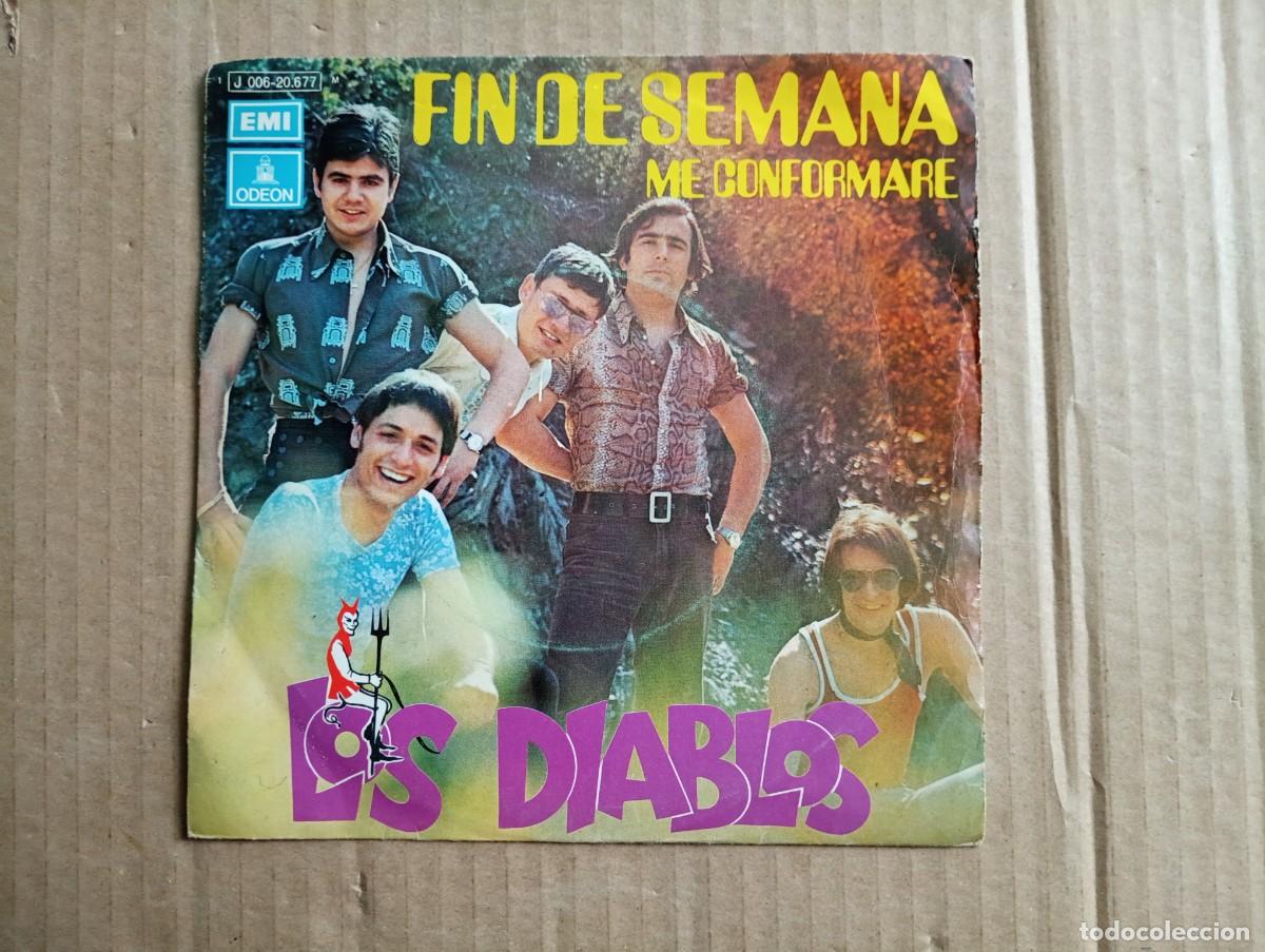 Discos de vinilo: LOS DIABLOS - FIN DE SEMANA SINGLE 1971 - Foto 1