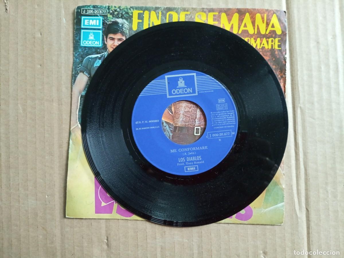 Discos de vinilo: LOS DIABLOS - FIN DE SEMANA SINGLE 1971 - Foto 2