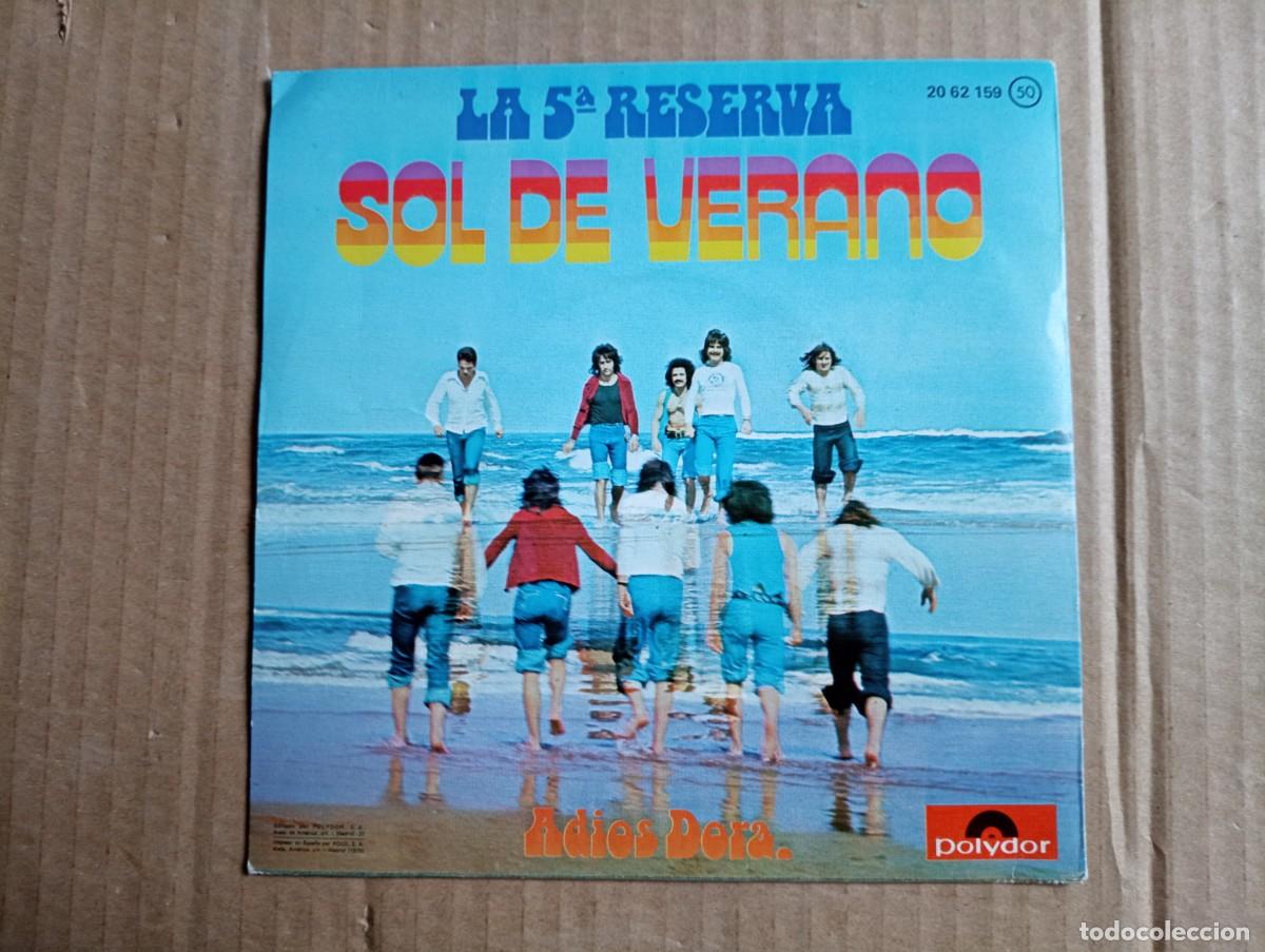 Discos de vinilo: LA 5&ordf; RESERVA - SOL DE VERANO SINGLE 1975 - Foto 3