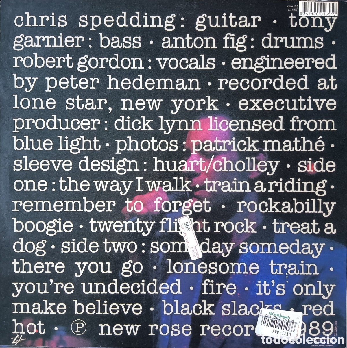 Discos de vinilo: Robert Gordon - Live at Lone Star, 1989 - Foto 2
