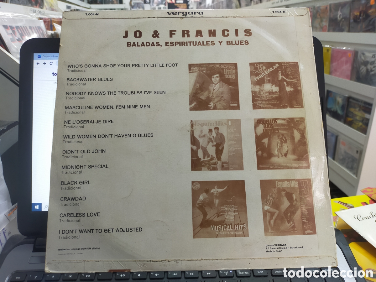Discos de vinilo: Jo & Francis LP baladas, espirituales y blues - Foto 2