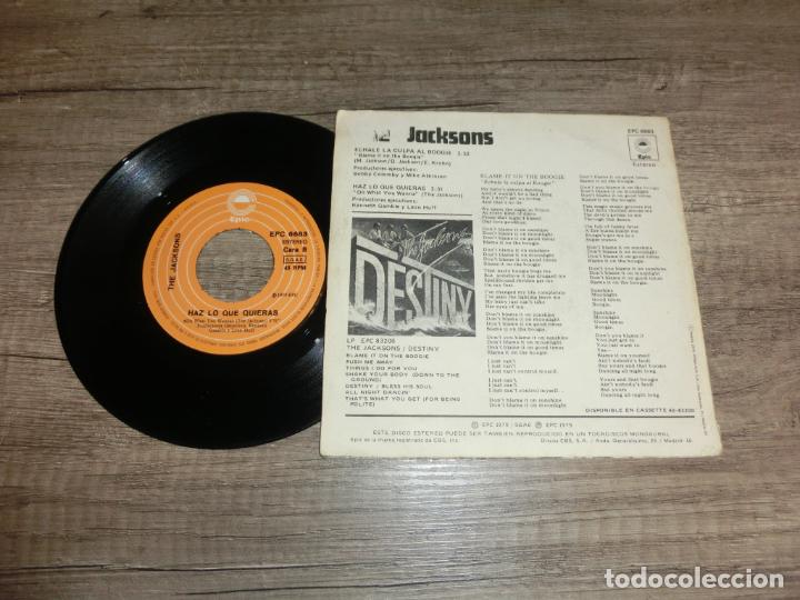 Discos de vinilo: THE JACKSONS - ECHALE LA CULPA AL BOOGIE - Foto 2