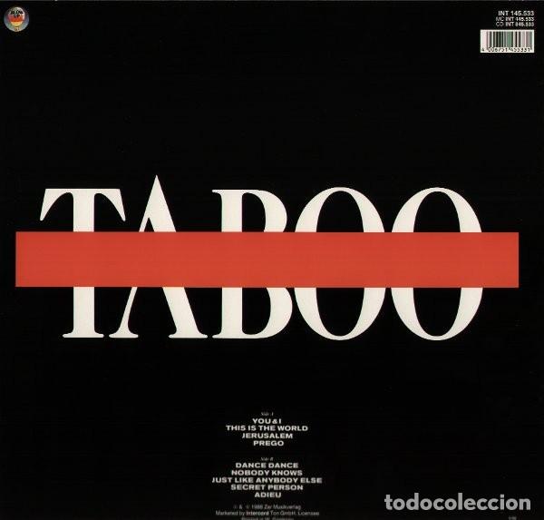 Discos de vinilo: Taboo &ndash; The Same Word-GERMANY-1988-LP - Foto 2