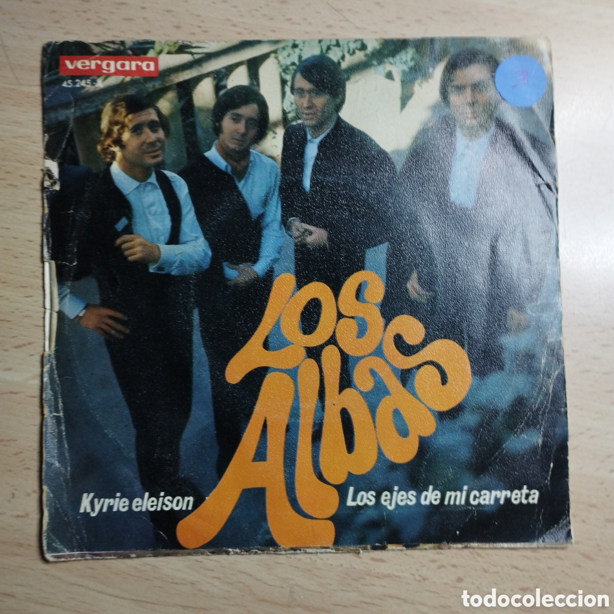 Discos de vinilo: Single 7&rdquo; Los Albas 1968 Kyrie eleison + Los ejes de mi carreta. - Foto 2