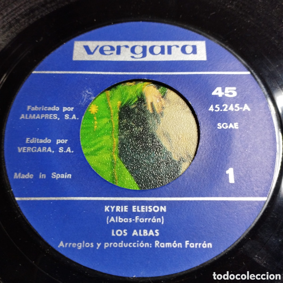 Discos de vinilo: Single 7&rdquo; Los Albas 1968 Kyrie eleison + Los ejes de mi carreta. - Foto 3