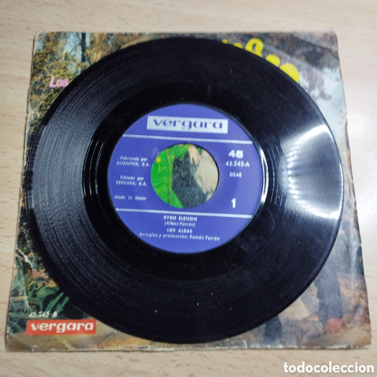 Discos de vinilo: Single 7&rdquo; Los Albas 1968 Kyrie eleison + Los ejes de mi carreta. - Foto 4