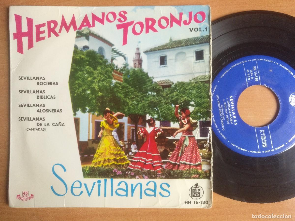 Discos de vinilo: LOS HERMANOS TORONJO EP SEVILLANAS - Foto 1