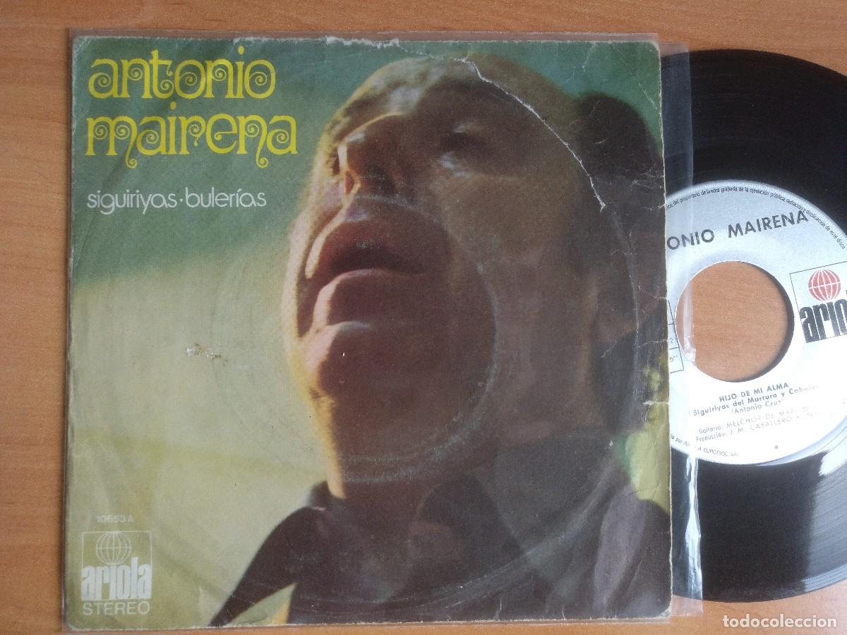 Discos de vinilo: ANTONIO MAIRENA SINGLE SEGUIRIYAS - Foto 1