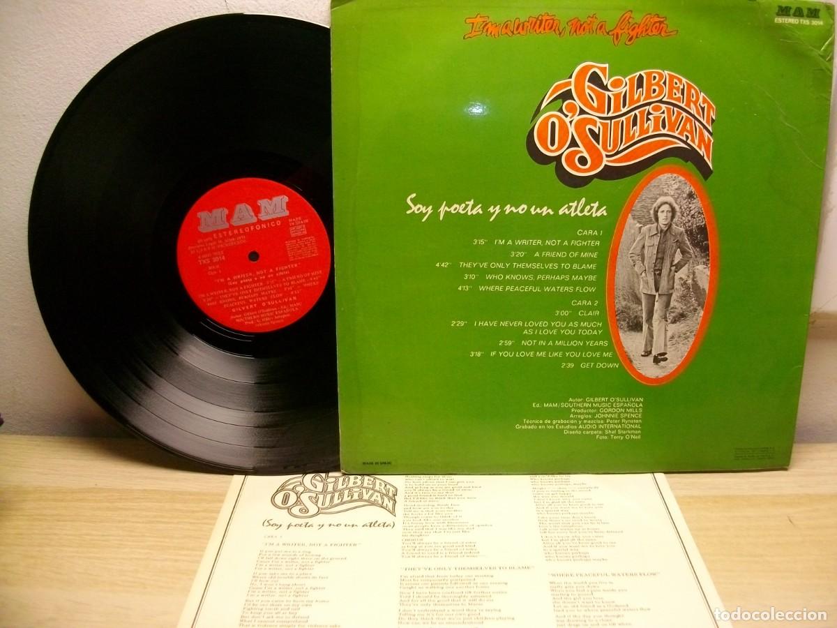Discos de vinilo: Gilbert OSullivan &ndash; Im A Writer, Not A Fighter LP - Foto 2