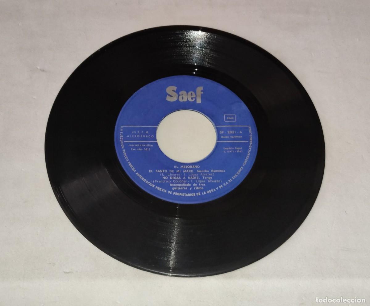 Discos de vinilo: EP &bull; EL MEJORANO (El santo de mi mare) SAEF - Foto 3