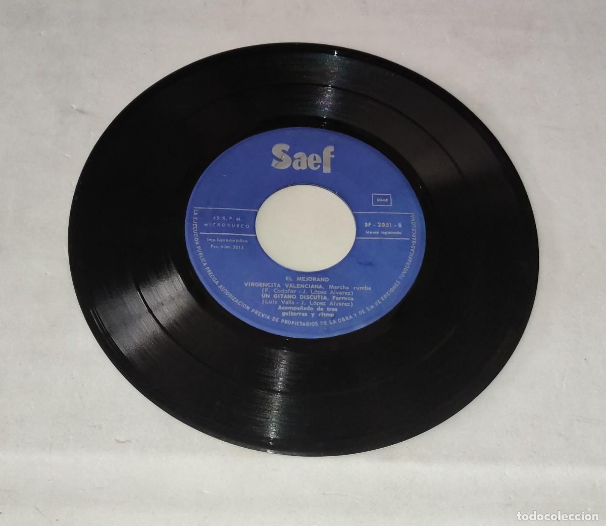 Discos de vinilo: EP &bull; EL MEJORANO (El santo de mi mare) SAEF - Foto 4