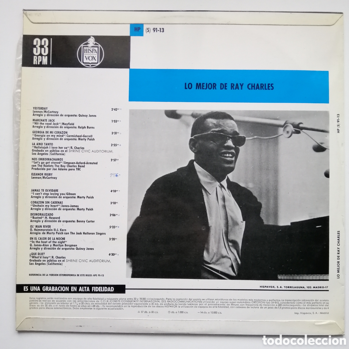 Discos de vinilo: lo mejor de ray charles vinilo - Foto 2
