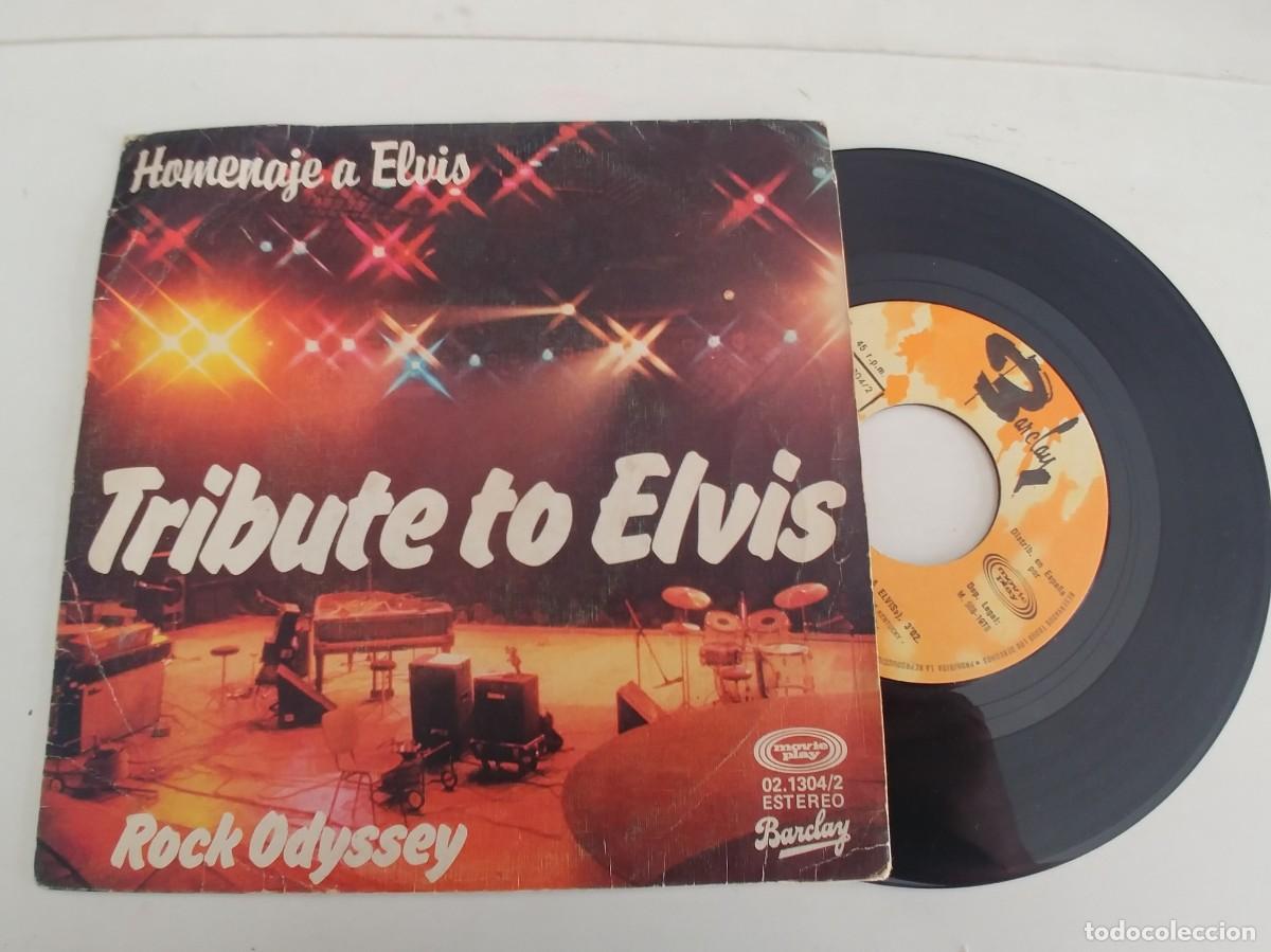 Discos de vinilo: ROCK ODYSSEY-SINGLE TRIBUTE TO ELVIS - Foto 1