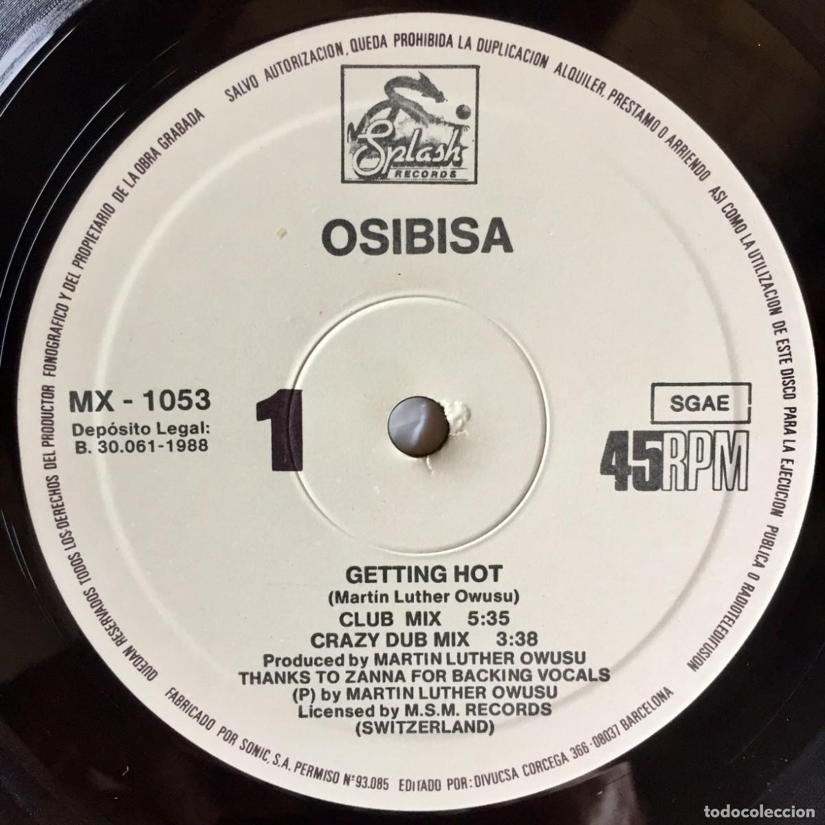 Discos de vinilo: OSIBISA : GETTING HOT [SPLASH - ESP 1988] 12&rdquo; - Foto 3