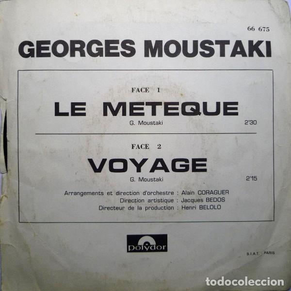 Discos de vinilo: Georges Moustaki &lrm;&ndash; Le M&eacute;t&egrave;que / Voyage - Foto 2