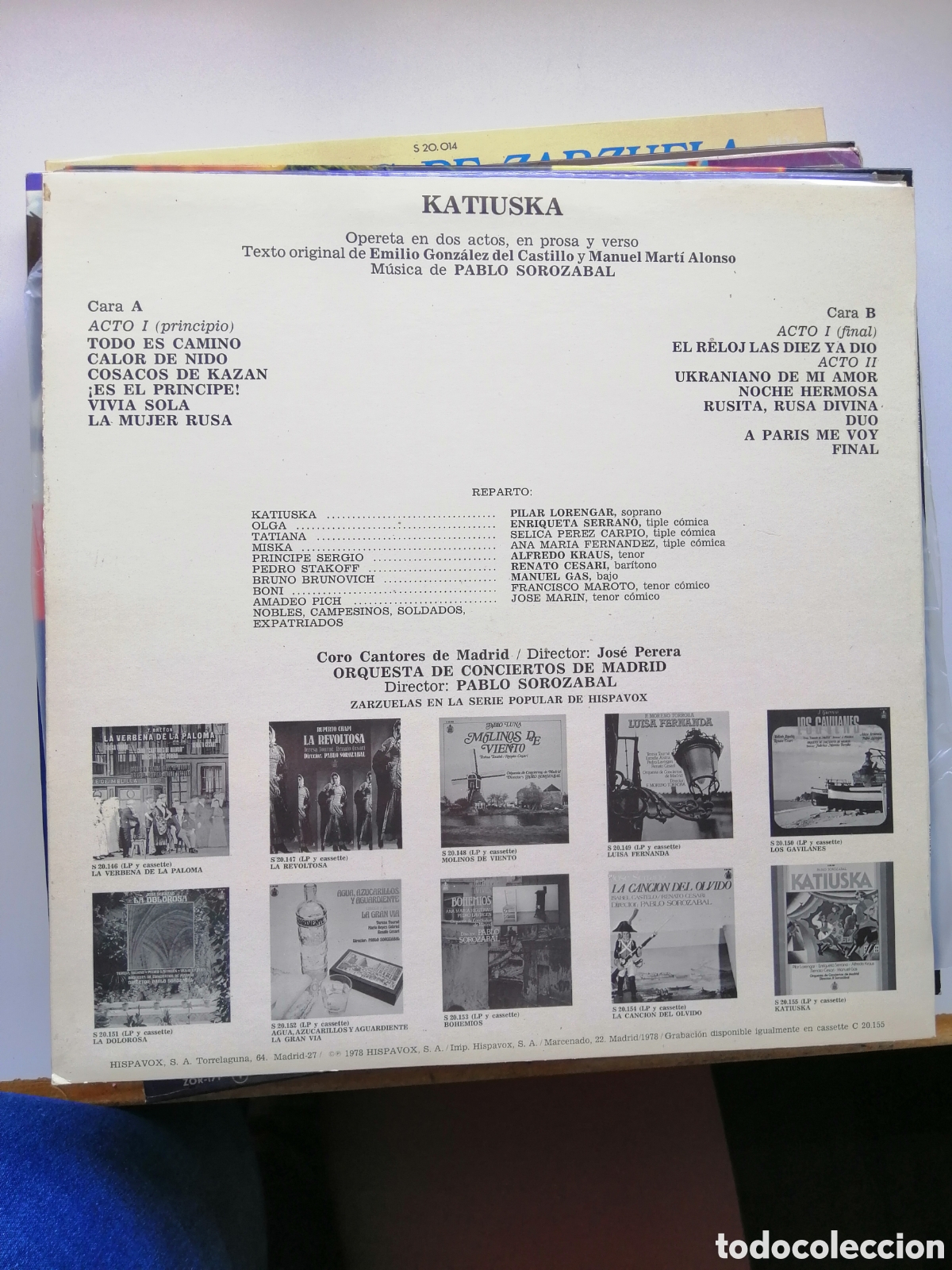 Discos de vinilo: Katiuska vinilo Pablo Solozabal - Foto 2