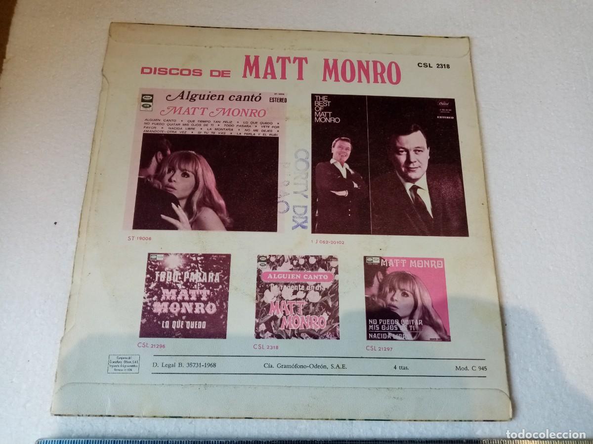 Discos de vinilo: SINGLE DE VINILO - MATT MONRO - MUSICA - Foto 3