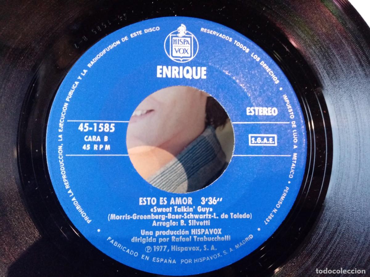 Discos de vinilo: SINGLE DE VINILO - ENRIQUE - MUSICA - Foto 2