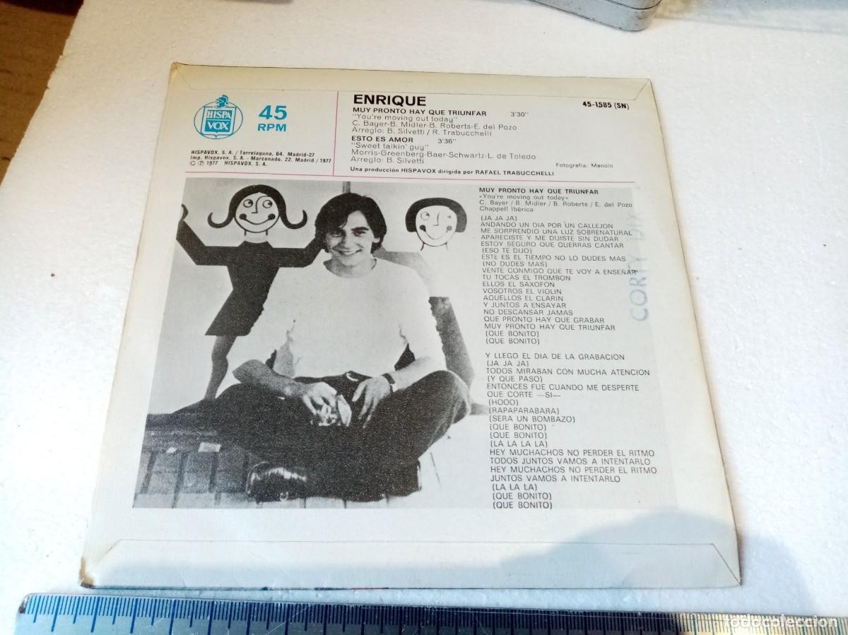 Discos de vinilo: SINGLE DE VINILO - ENRIQUE - MUSICA - Foto 3