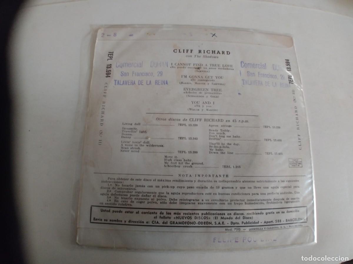 Discos de vinilo: CLIFF RICHARD-EP I Cannot Find A True Love +3 - Foto 2