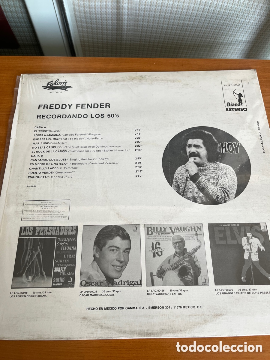 Discos de vinilo: Freddy Fender - Recordando los 50 - Foto 2