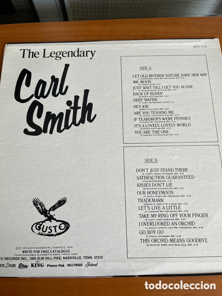 Discos de vinilo: Carl Smith - The Legendary Carl Smith - Foto 2