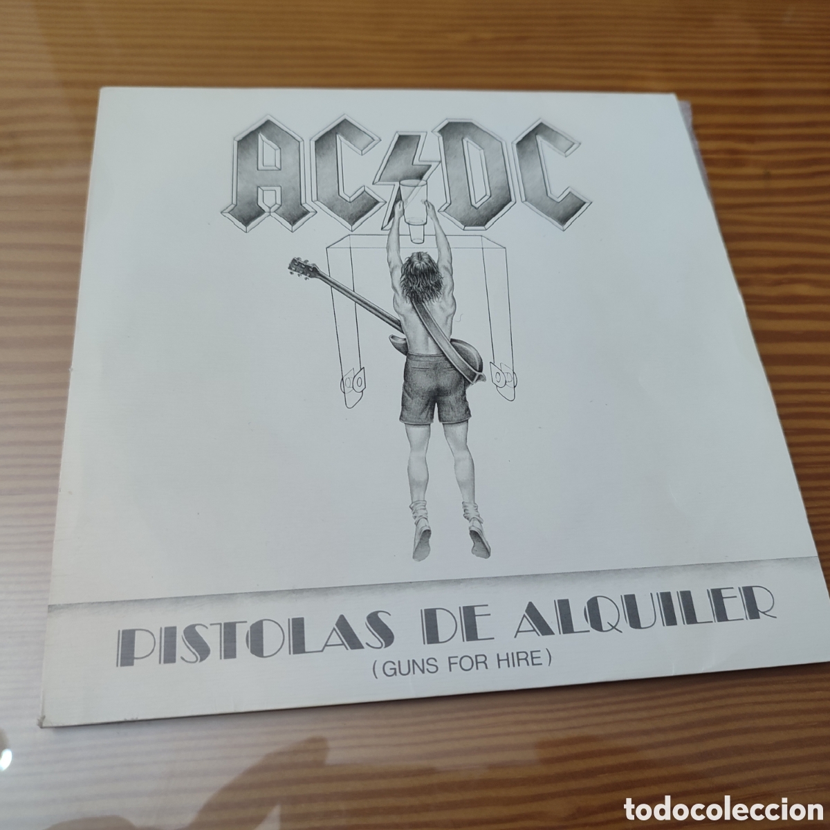 Discos de vinilo: Disco vinilo single de AC/DC &rdquo; Guns For Here &rdquo; (Pistolas De Alquiler) - Foto 1